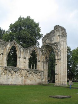 York Abbey in ruins