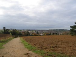 View of Faringdon from near the Folly Wallpaper