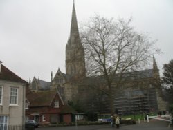Salisbury Cathedral from the City Wallpaper