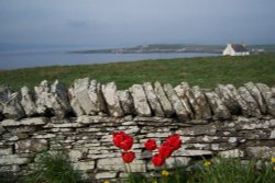 A view of Shapinsay harbour and village. May 2004