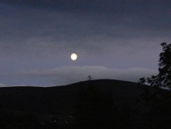 Moon over Mossley, Greater Manchester Wallpaper
