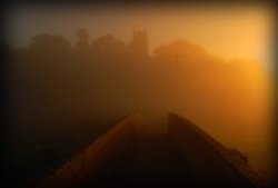 Kingsbury Church, through the mist