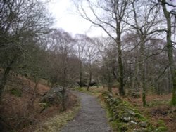 Bowder stone, Borrowdale, Cumbria Wallpaper