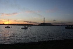 Fawley Power Station at Sunset
