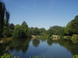 Blue Sky, Blue Lake Wallpaper