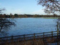Cossington Meadows under water Wallpaper