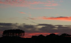Silhouette of Parsonage Farm, Ribchester, Lancashire. Wallpaper