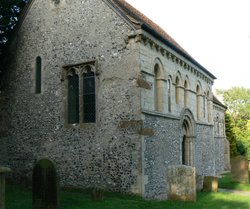 Church of St. Nicholas, Barfrestone, Kent Wallpaper