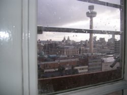 Liverpool landscape from hotel window Wallpaper