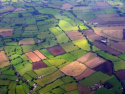Aerial view near Howden, East Riding of Yorkshire Wallpaper