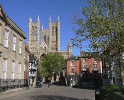 Lincoln Cathedral in  Lincolnshire Wallpaper