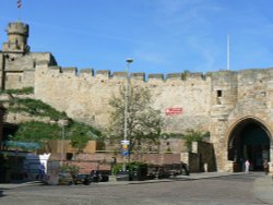 The East  Side of Lincoln Castle,  Lincolnshire Wallpaper