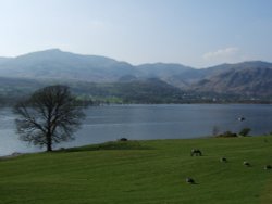 Coniston Water from Brantwood Wallpaper