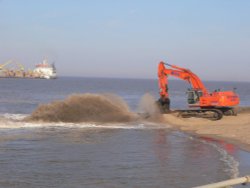 Beach re-nourishment, Anderby Creek, Lincolnshire - Jun 05 Wallpaper
