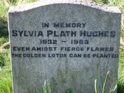 Sylvia Plath's headstone, Heptonstall, West Yorkshire Wallpaper