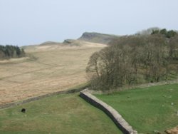 Hadrian's Wall at Housesteads Roman Fort, Haltwhistle, Northumberland Wallpaper