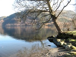 Ullswater on a bright February afternoon. Wallpaper