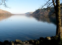 Ullswater on a bright February afternoon. Wallpaper