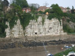 The English bank of River Wye at Chepstow, Monmouthshire Wallpaper