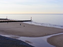 The Beach at Sheringham in Norfolk Wallpaper