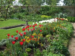The garden at Charleston Farmhouse, West Firle, East Sussex