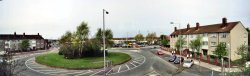 Panoramic view of Marian Square and St Oswalds Lane, Netherton, Merseyside Wallpaper
