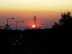 Sunset over Netherton, Merseyside