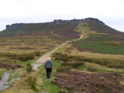 Walking to craggs on Longshaw Wallpaper