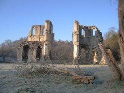 Frosty morning at Roche Abbey, Maltby, South Yorkshire Wallpaper