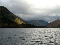 A cold February afternoon on Ullswater. Wallpaper