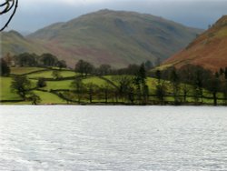 A cold February afternoon on Ullswater. Wallpaper