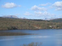 March, a view of the southern end of Windermere. Wallpaper
