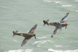 Eastbourne airshow from Beachy Head Wallpaper