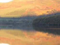 Bassenthwaite Autumn Sunset. Wallpaper