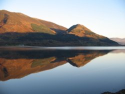 Bassenthwaite Autumn Sunset. Wallpaper