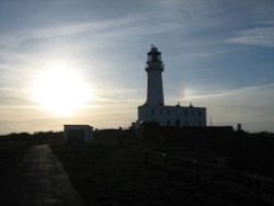 Lighthouse at Flamborough, East Riding of Yorkshire Wallpaper