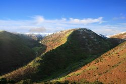 Looking down into Cardingmill Valley, Church Stretton, Shropshire Wallpaper