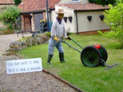 Looks like hard work! Scarecrow Festival, Ellerker, East Riding of Yorkshire