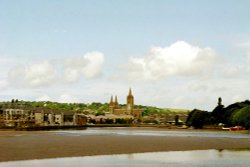 Truro Cathedral from Fall River. Wallpaper