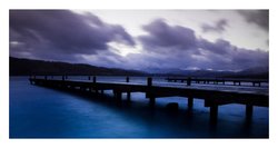 Lake Windermere after dusk Wallpaper
