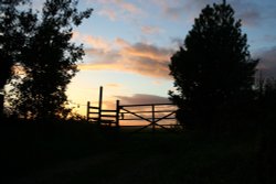 Sunset at the gate