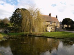 Village green and pond, Souldern, Oxon.