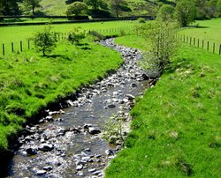 Stream at Glencoyne Bay, Ullswater. Wallpaper