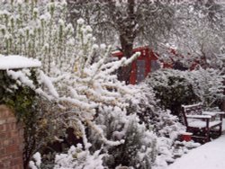 April snow, Sudbury, Greater London Wallpaper