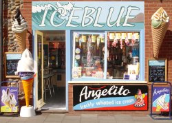 Ice Blue Ice Cream Shop, Sheringham Wallpaper