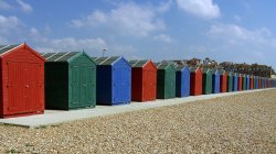 Beach Huts at St Leonards, East Sussex Wallpaper