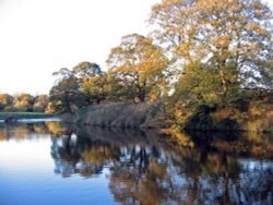 Evening at the Riverside, Chester-le-Street, Co Durham. Wallpaper