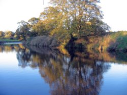 Evening at the Riverside, Chester-le-Street, Co Durham. Wallpaper