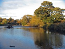 Evening at the Riverside, Chester-le-Street, Co Durham. Wallpaper