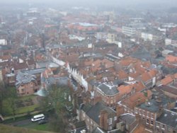York from the tower of York Minster Wallpaper